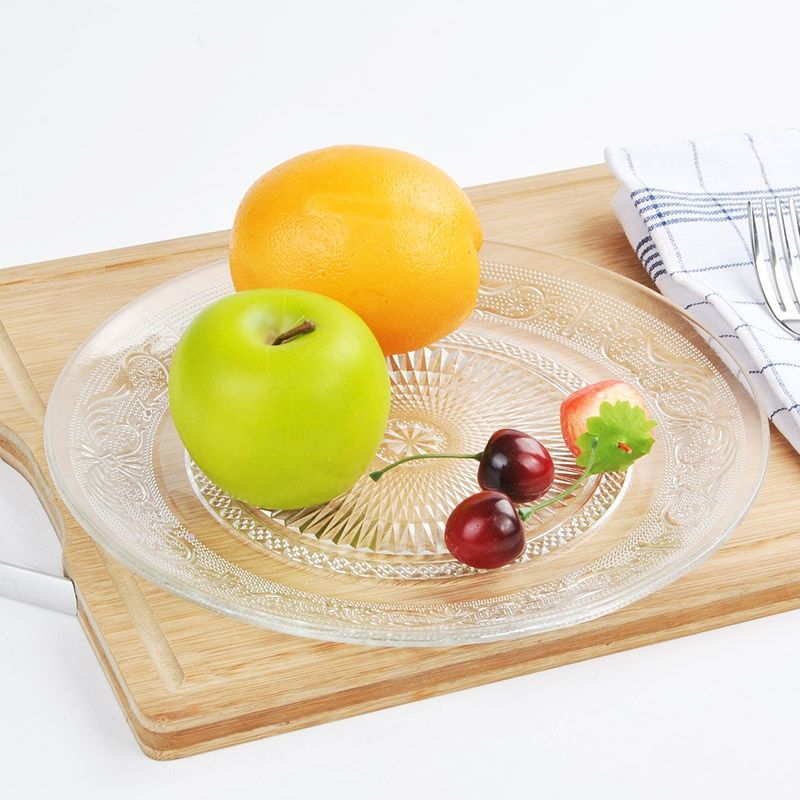 Plato de frutas de vidrio transparente creativo platos de perlas bar ktv snack platos de ensalada de frutas platos caseros