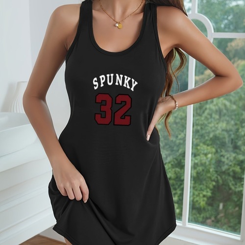 Xiyin Independent Station Letter Movement Backless Nightgown Women's 2025 Pajama Set