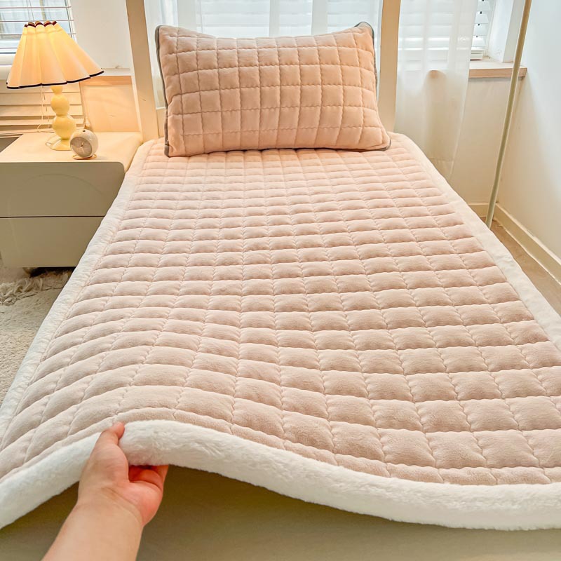 따뜻한 벨벳 엣지 매트리스 샴페인 컬러