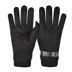 Warming gloves for men, suede lined gloves for outdoor cycling, driving, sports, padded, touchscreen winter gloves