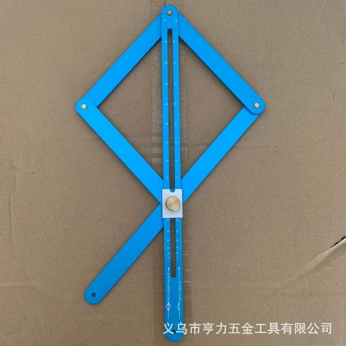Foreign trade stainless steel diagonal ruler thickened trimming decoration woodworking door and window angle ruler multi-functional protractor