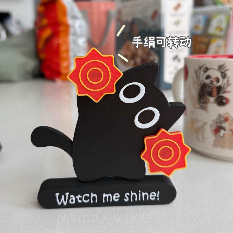 转手绢猫猫冰箱贴装饰磁贴卡通可爱磁吸3d打印装饰贴解压冰箱贴|undefined