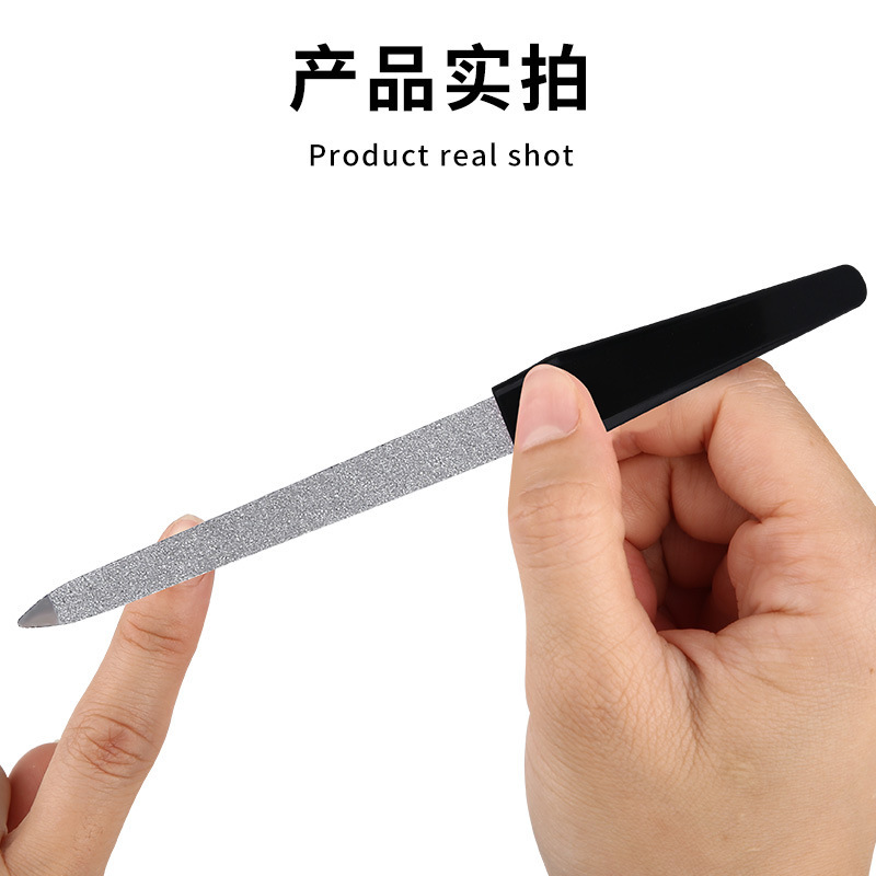 廠家不鏽鋼指甲銼 雙面磨砂條磨甲銼拋光條硬指甲打磨條修甲工具