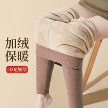 德绒保暖裤女加绒加厚腰线裤春夏内穿大码秋裤一体棉裤毛裤子