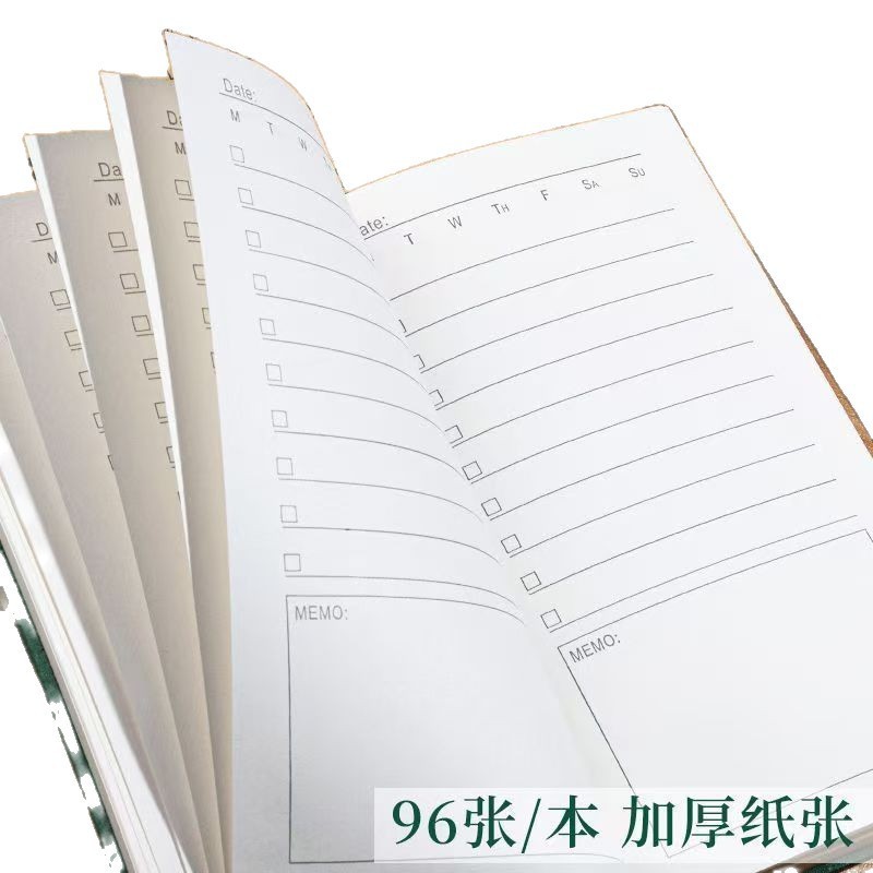 每日计划自律打卡日程本随身携带简约时间管理长方形a6小本子耐用|undefined