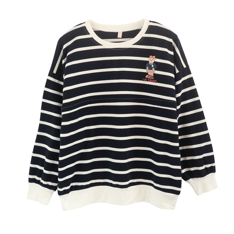 妊婦服の純綿授乳服は長袖tシャツの中にあります。|undefined