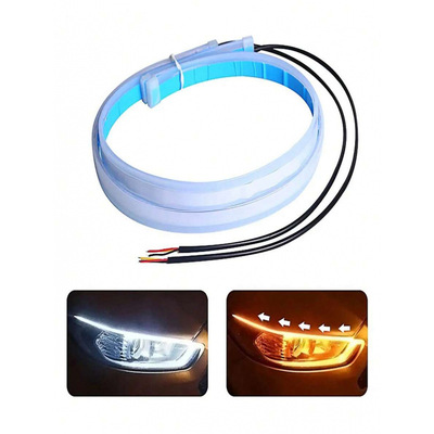 速賣通外貿秋季新款代發 Car Lights 白色黃色汽車柔性日間行車燈