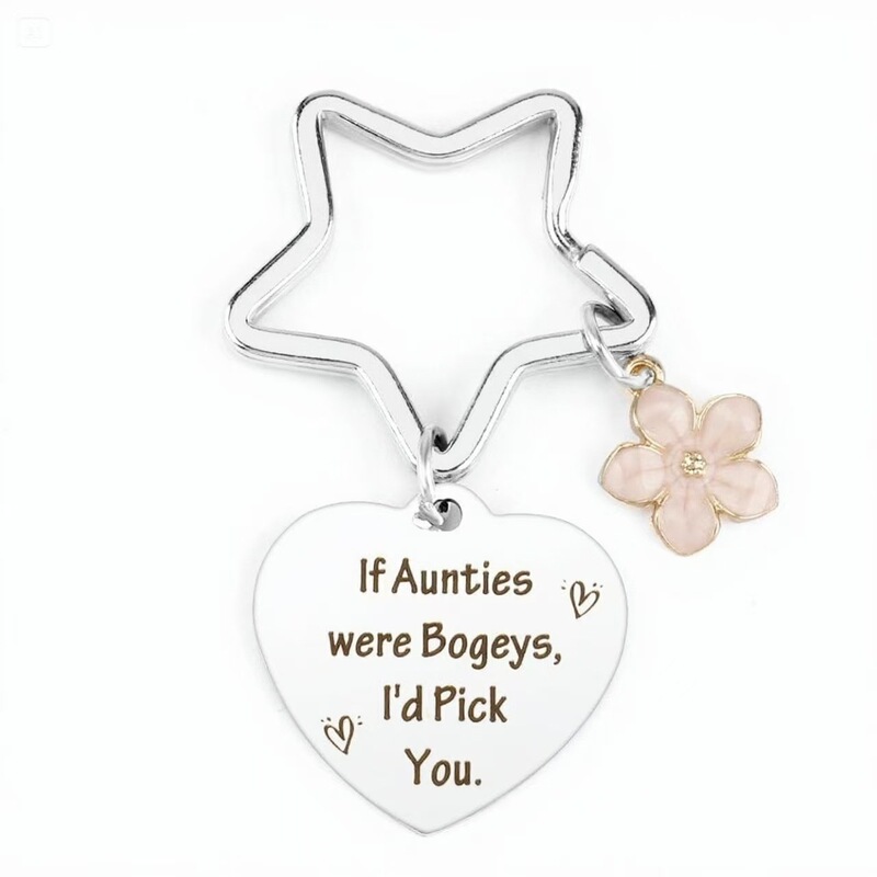 European and American Cross-Border Popular Five-Pointed Star Heart-Shaped Stainless Steel Keychain Mother's Day Gift for Mom European and American Cross-Border Popular Five-Pointed Star Heart-Shaped Stainless Steel Keychain Mother's Day Gift for Mom