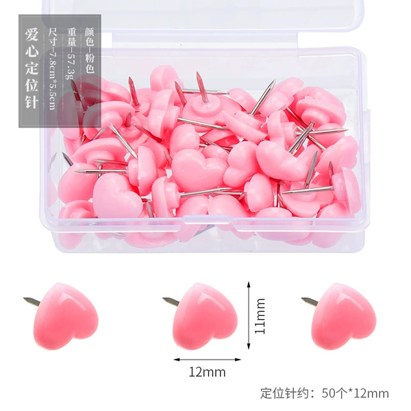 Love pushpin pink; 50/box