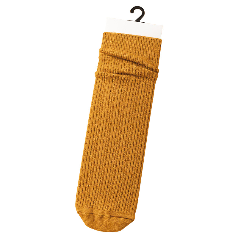 Calcetines de otoño e invierno calcetines largos de cachemir de mujer de estilo japonés para mujer Calcetines cálidos de color caramelo entrega de una sola pieza para mujer