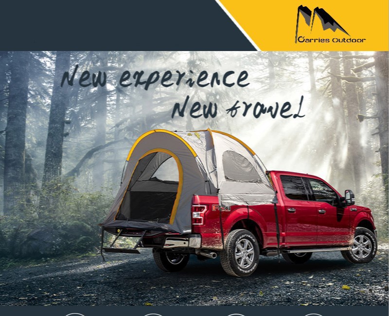 Cross-Border Pickup Truck Tailgate Tent for Outdoor Camping, Rainproof and Sunproof Car Tent, Fishing Camping Quick-Open Portable Tent