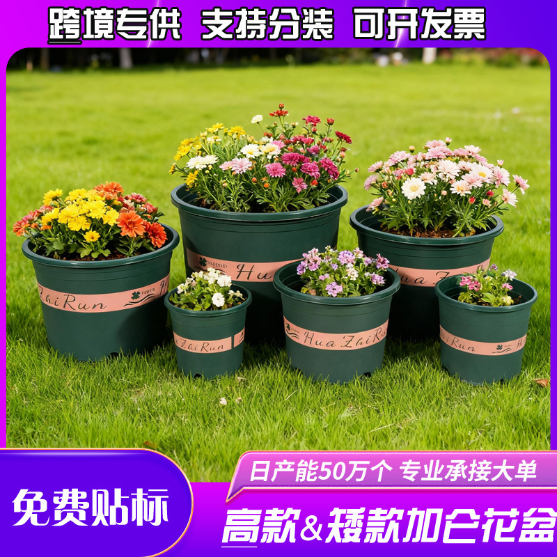 Thickened Third-Generation Gallon Pot, Extra-Large Tall and Short Chubby Style for Pothos, Roses, Strawberries, and Succulent Potted Plants Plastic Flower Pot