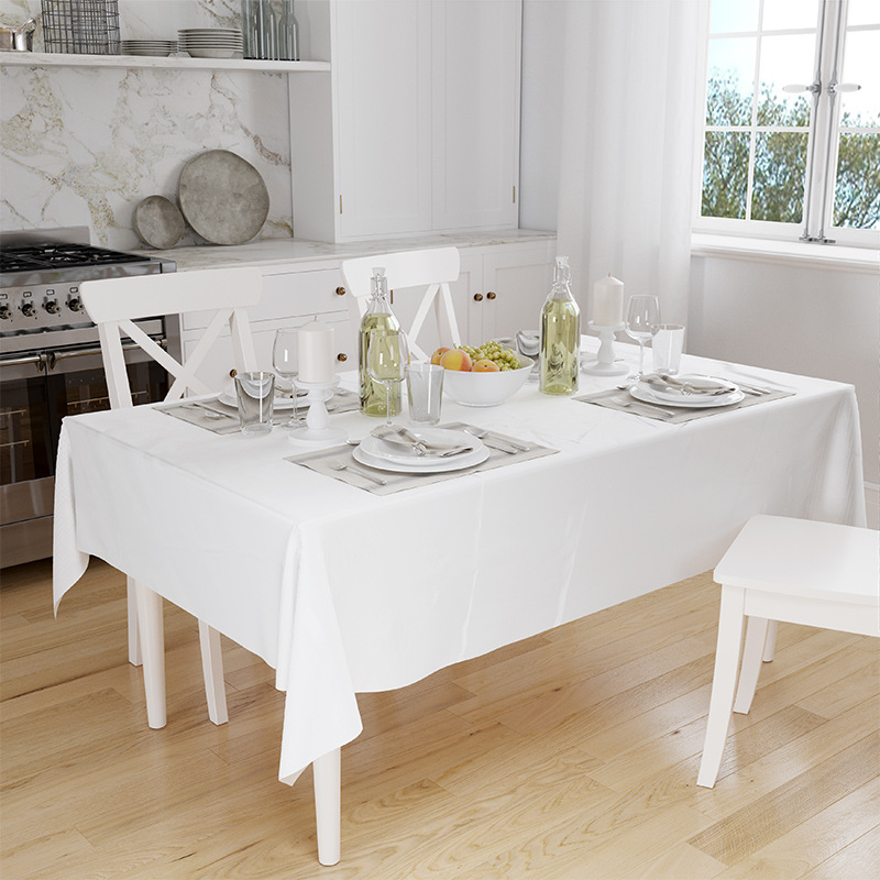 Mantel para el hogar de color sólido Mesa de comedor de lujo con luz de estilo nórdico Mantel impermeable PEVA Mantel simple de varios tamaños ecológico