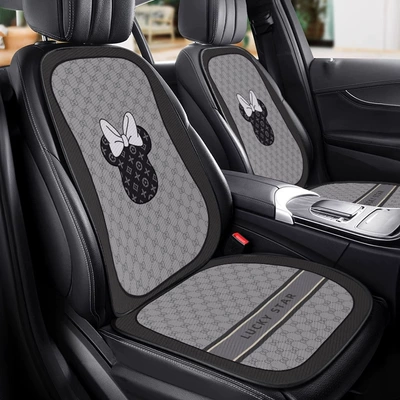 Breathable Rear Single-Piece Seat Cushion, Seat cushion, seat cover - e0531i-gray-minnie-driving-seat-set-velvet-pad-a03-code
