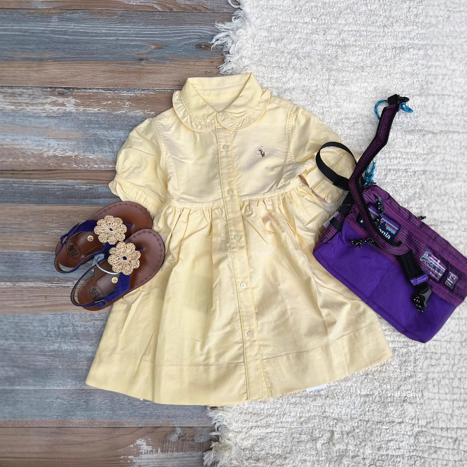 Raff Kids Cream Yellow Children's Dress