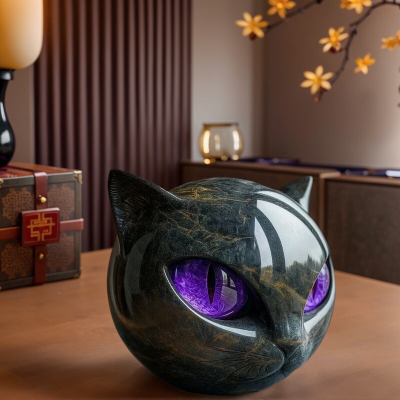 Cross-Border New Product Luxury Black Cat Figurine Luxury Black Cat Ornaments Multi-Color Statue