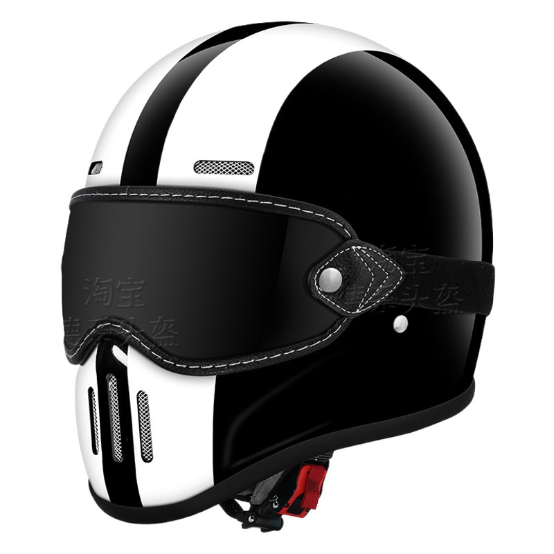 Nuevo Casco Estándar 3C Estilo Alemán de Fibra de Vidrio, Casco Retro para Motocicleta, Unisex, Ultraligero, Integral