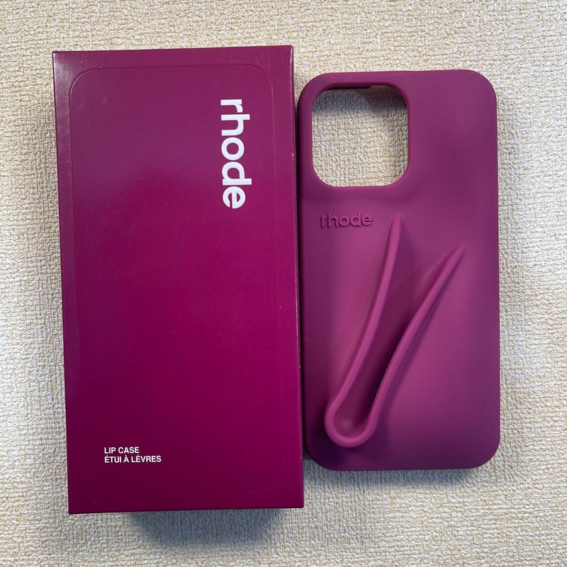 高版本海莉rhode同款唇彩硅胶适用苹果15pro硅胶手机壳iPhone16套|undefined