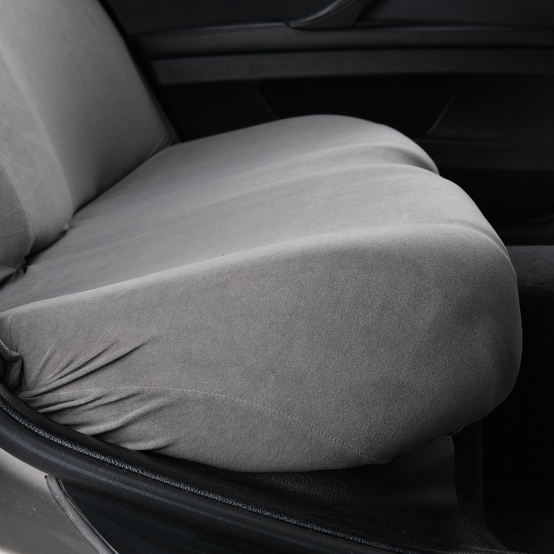 Thickened elastic car rear seat cover made of German velvet fabric, integrated backrest and seat cushion cover, suitable for all seasons