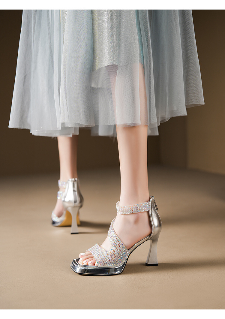 Y5751 Sommerliche französische Strass-Sandalen mit offener Zehenpartie, wasserdicht, Plateau, dicker Absatz, bequem, hohe Absätze, geschlossen_voghion.com