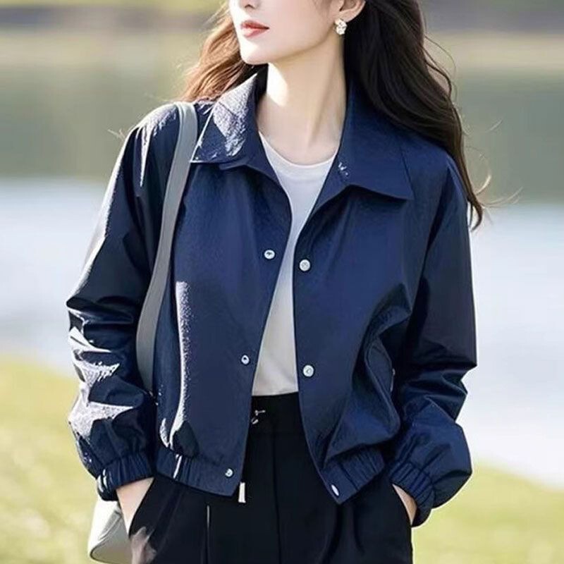 Short Casual Jacket 2025 New Spring Style for Small People, Good-Looking Loose Jacket Top