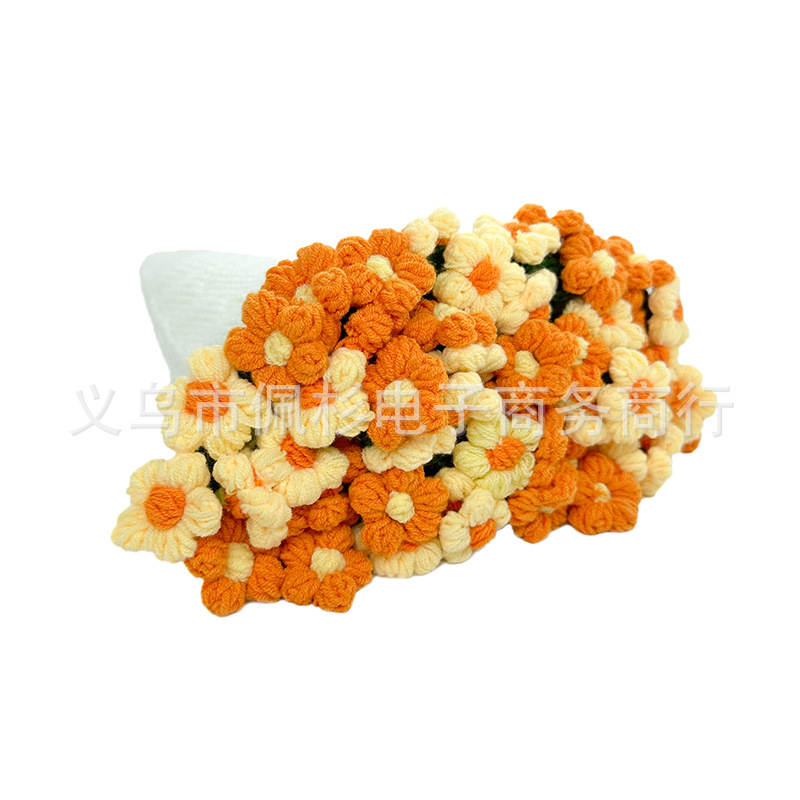 퍼프플라워 부케 담요 (오렌지+옐로우)