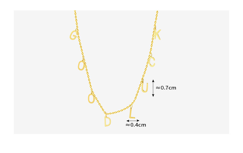 Good Luck Necklace 2021 New Hip-hop Titanium Steel Clavicle Chain Korean Jewelry display picture 1