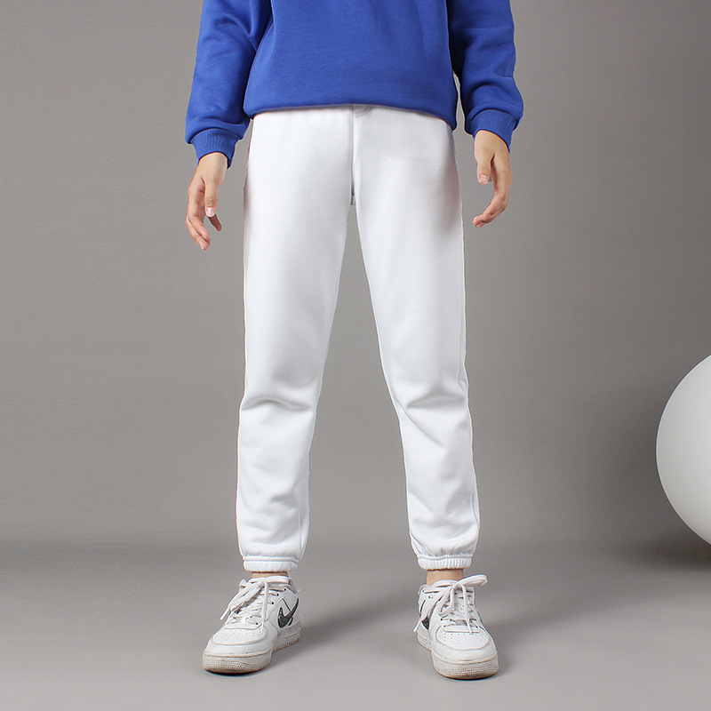Otoño e invierno estilo coreano nuevos pantalones forrados de lana para niños de color sólido para niños grandes pantalones de chándal cálidos para niñas Generación de cabello image 8