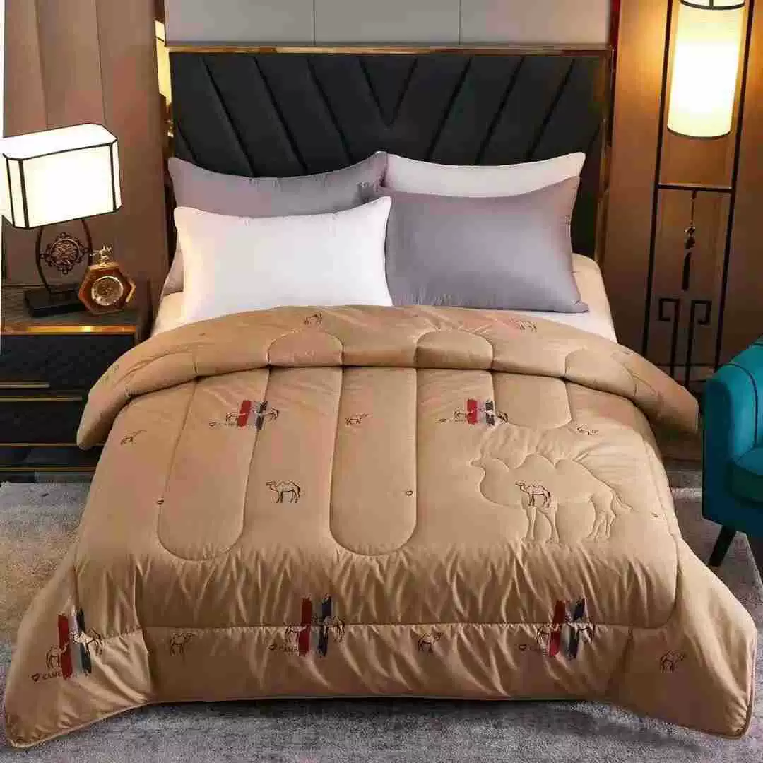 Заводская поставка Зима простое теплое одеяло из верблюжьей шерсти весенне-осеннее зимнее одеяло двойное одеяло из верблюжьей шерсти шерсть альпаки теплое одеяло сердечник