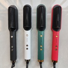 跨境新款直发梳负离子直发器直发卷发两用电卷发梳内扣懒人卷发棒