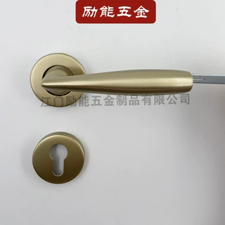 不锈钢PVD金色精铸实心分体锁门把手 防盗门室内门大门执手