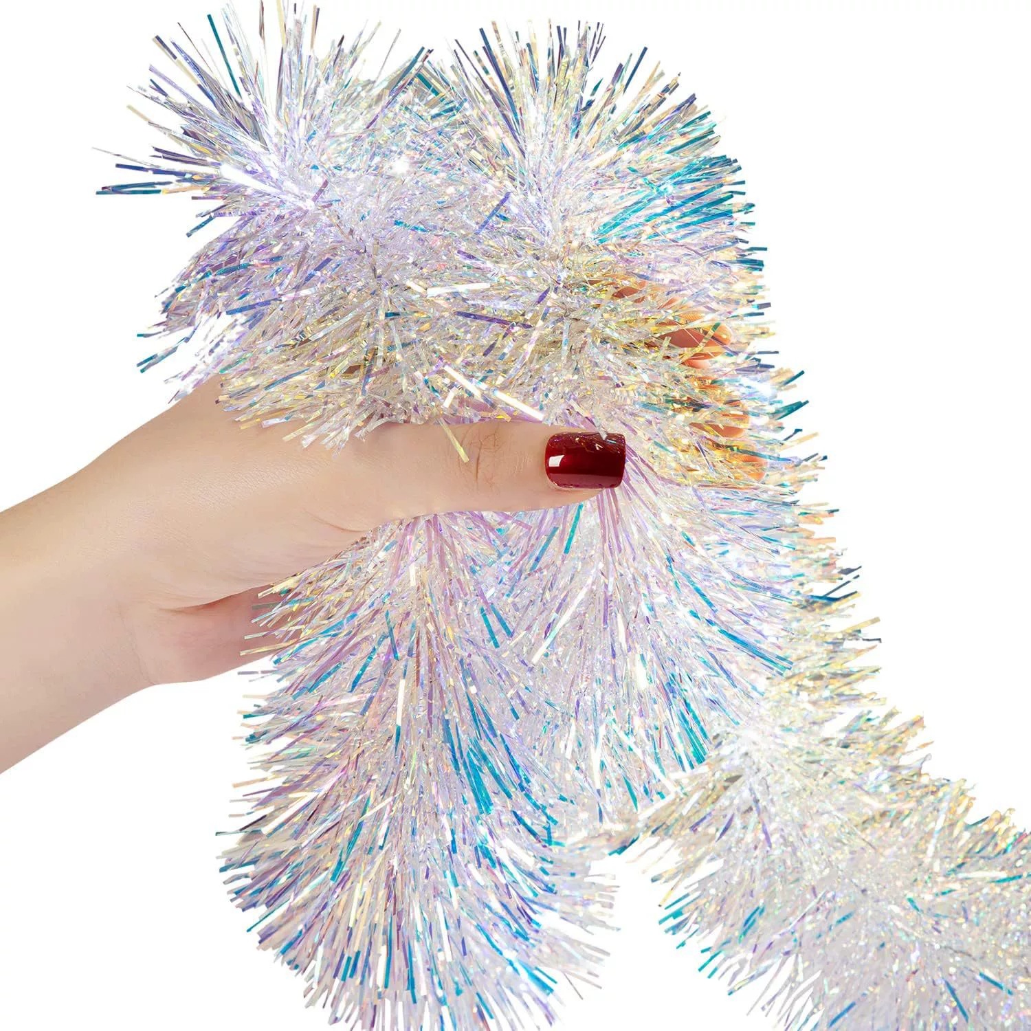 Explosiones transfronterizas de 2m 9cm de oro colorido filamento de lana iris de color navideño boda de flores de dibujo joyas