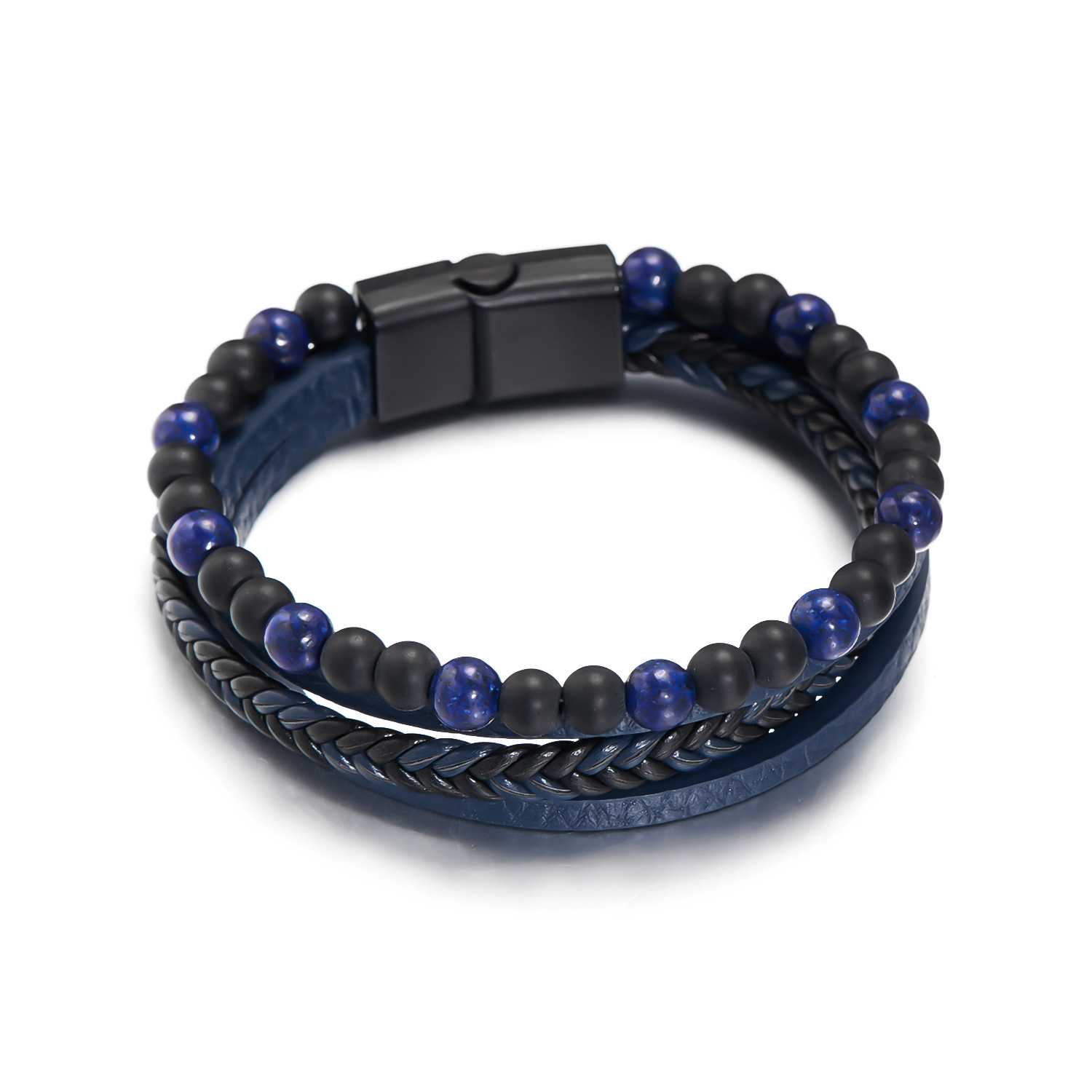 30g Weight Bracelets Classification 1 Piece Quantity Daily, Street Occasion Pu Leather Material Geometric Pattern Men's Gender Braid Design Retro Style Retro Geometric Pu Leather Braid Men's Bracelets Men Cuff & Bangle 9