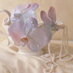 鮮花包裝花藝珍珠鏈卷裝4mm仿真diy串珠女神節花束裝飾材料批發