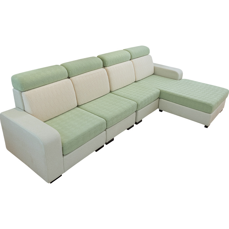 Funda de sofá de cobertura completa, funda de sofá antiarañazos para gatos, funda antipolvo, funda de tipo universal, diseño geométrico simple.