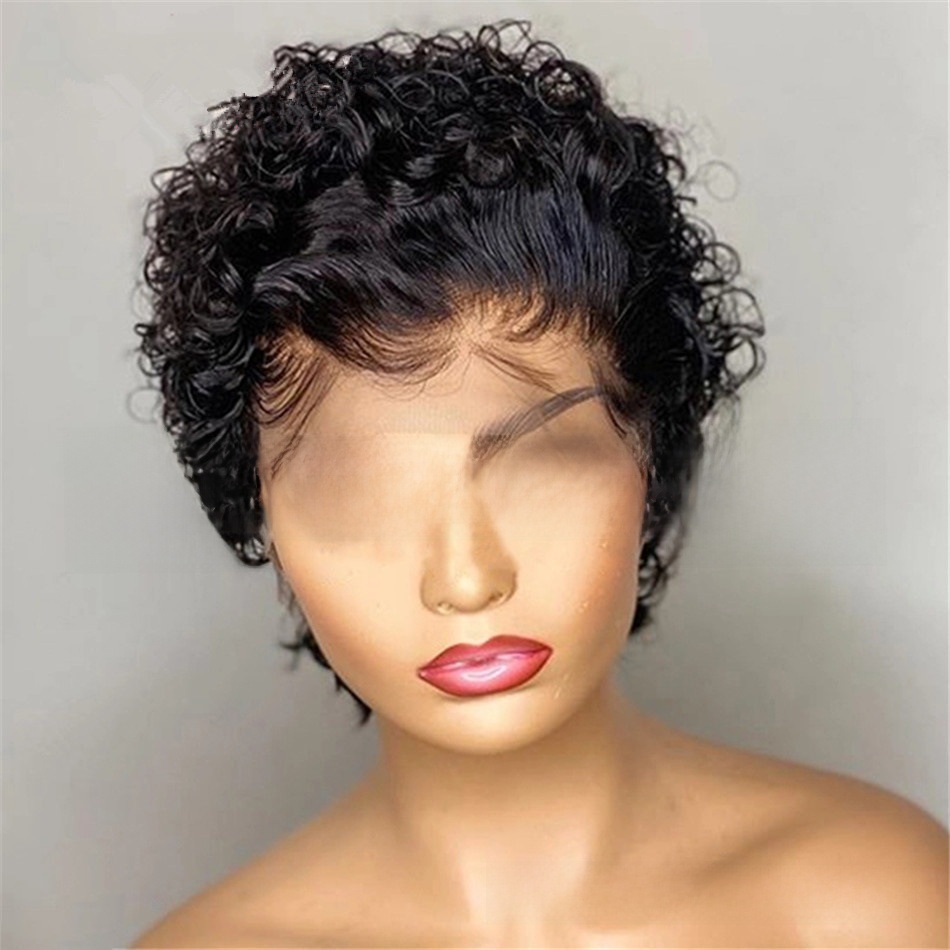 Väliskaubanduse Aafrika parukas Euroopa ja Ameerika naiste keemiliselt töödeldud mustad lühikesed juuksed kohevad lühikesed lokkis juuksed mehhanismiga parukakomplekt piiriülene e-kaubandus_voghion.com