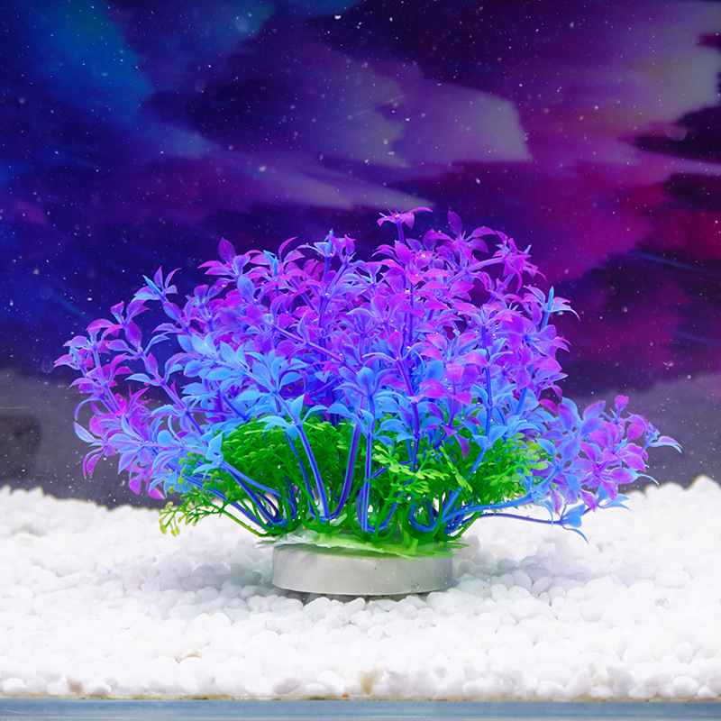 Decoración de Acuarios Transfronteriza, Plantas Acuáticas Artificiales, Plantas Acuáticas Falsas para Acuarios, Decoración de Mesas de Arena, Adornos de Flores de Plástico
