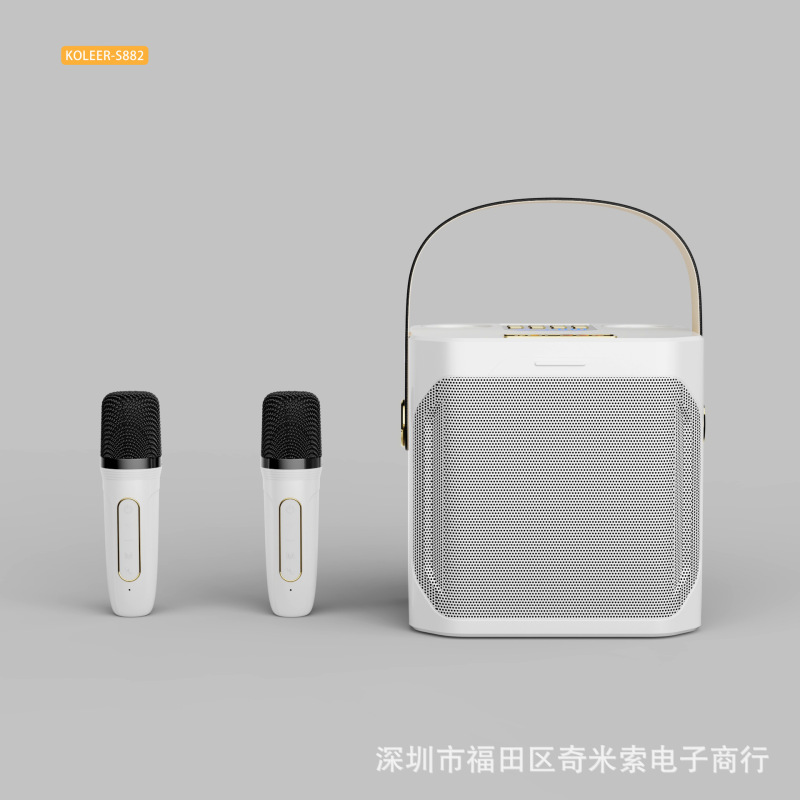 S882屋外k歌bluetoothスピーカー大音量家庭k歌ダブルマイク付きk歌複合機スピーカー|undefined