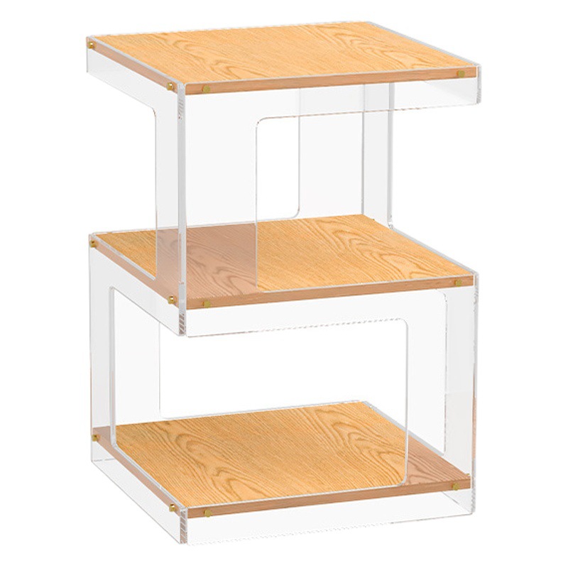 Nuevo acrílico dormitorio sala de estar de pie 520 mesa de centro mesita de noche estante de almacenamiento multiusos a prueba de polvo de múltiples capas