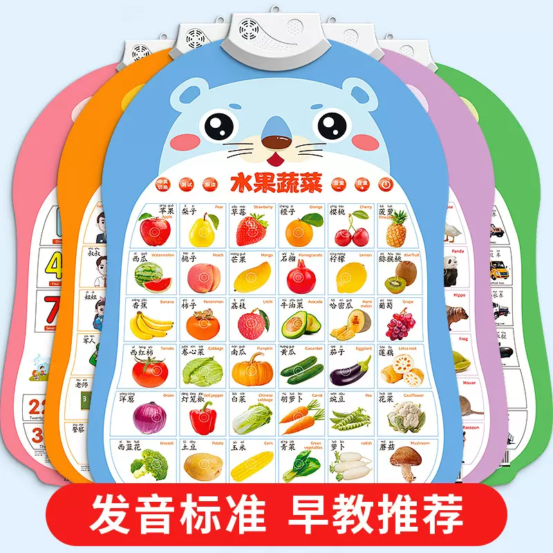 宝宝有声早教挂图启蒙婴儿点读发声识字书墙贴玩具儿童拼音字母表