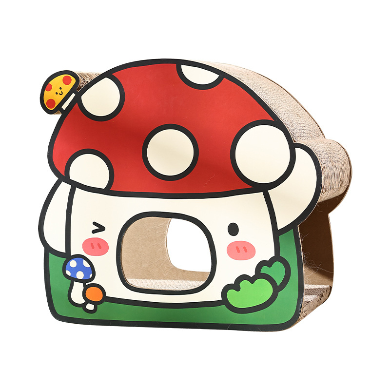 Placa de raspado para gatos de hongos resistente al desgaste y sin caspa.