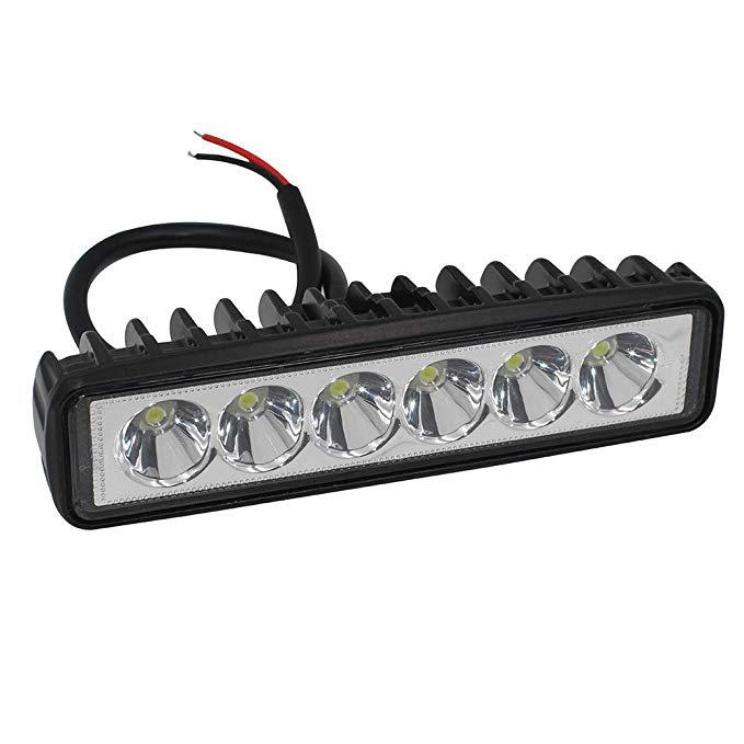 Car LED work light one-line 6 light 18W high-power off-road vehicle motorcycle modified light strip light