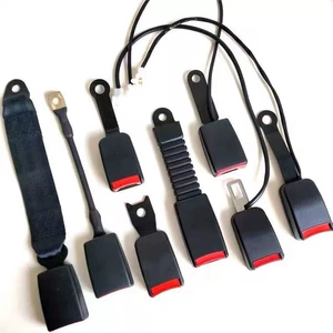 in stock car seat belt seat socket with alarm line bus seat belt lock buckle truck forklift slot wholesale