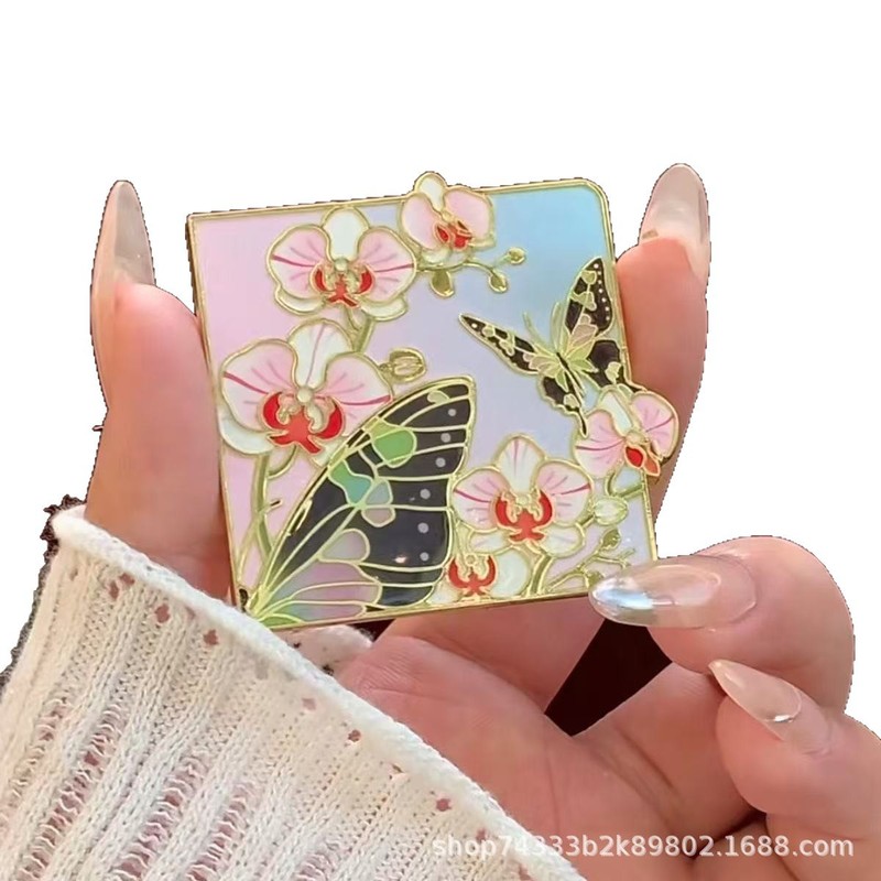 抖音同款创意夜光蝴蝶冰箱贴美感热带蝴蝶拼图创意夜光金属冰箱贴|undefined