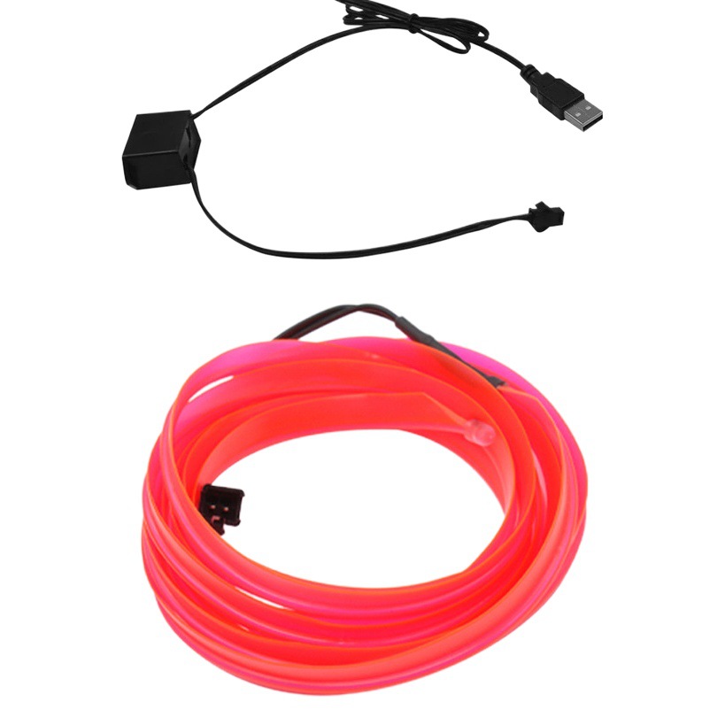 Coche LED decorativo atmósfera lámpara coche luz fría interior modificación tira USB coche interior atmósfera lámpara línea traje