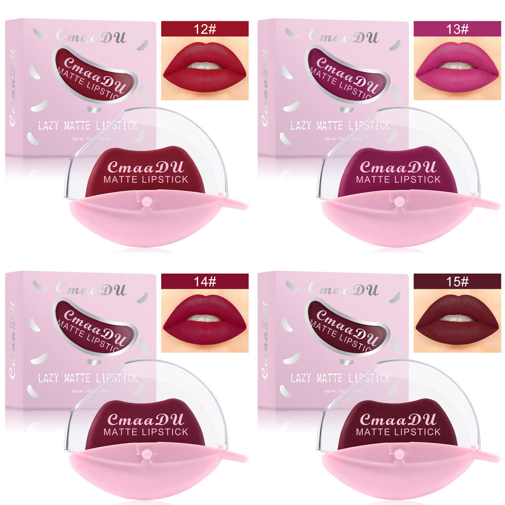 Check it out! Link Disclaimer - Exclusive for foreign trade :CmaaDu 15-color Lazy Person's Lipstick matte undefined