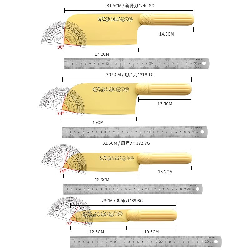 Cuchillo de cocina, tablero de cocina, cocina de acero inoxidable, combinación transfronteriza, cocina doméstica mayorista, conjunto de cuchillos de venta al por mayor