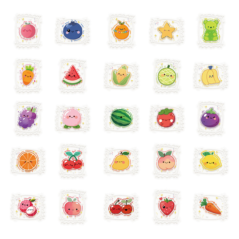 50张Wrapped Candy贴纸可爱小清新水杯平板手机壳DIY装饰PET贴画|undefined