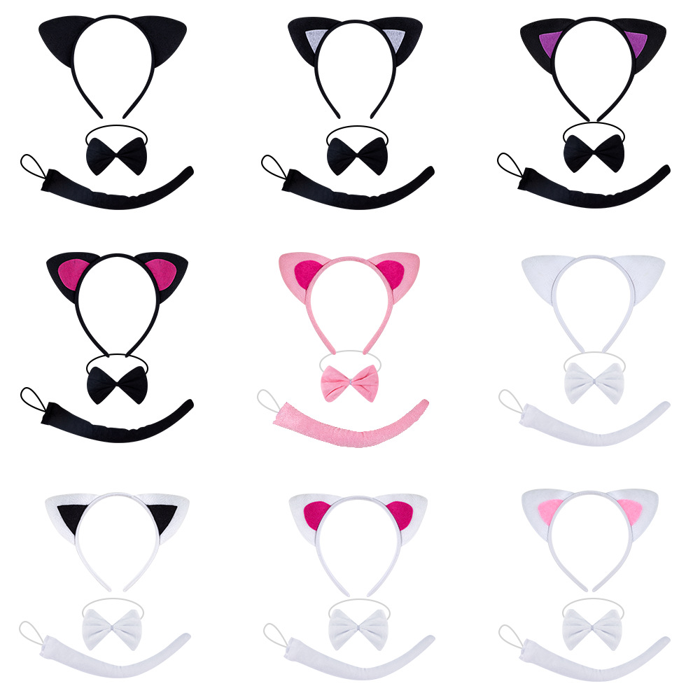 Gatito diadema discoteca jugar gato rendimiento animal tocado Halloween animal diadema gato chica rendimiento apoyos