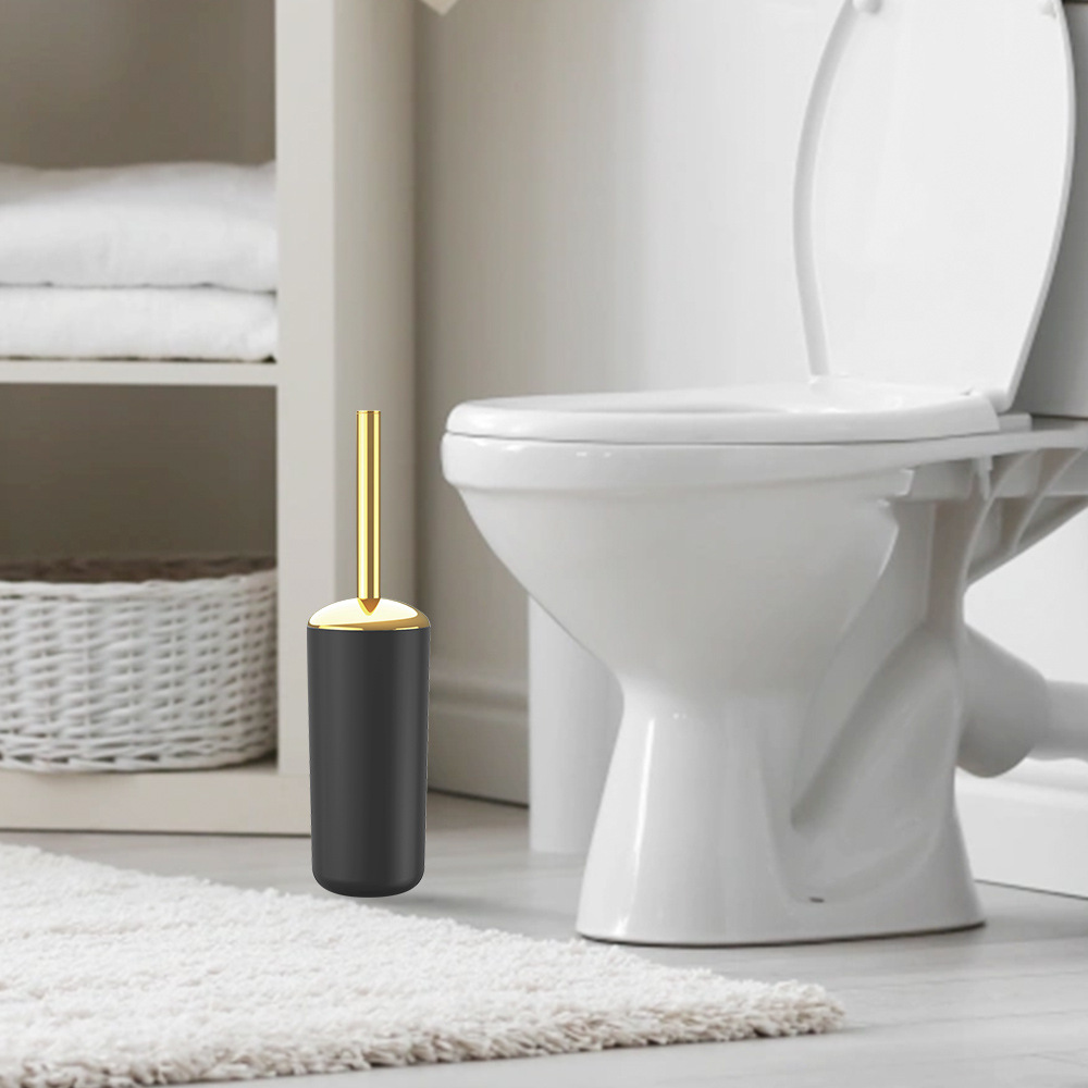 Cuatro piezas de cepillo de dientes de plástico de color sólido, caja de jabón, cepillo de inodoro, baño de almacenamiento, baño de baño, conjunto de lavado